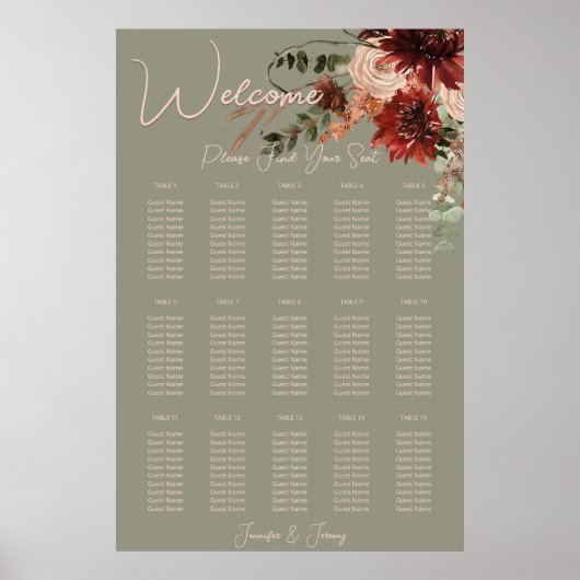Grüne Hochzeit von Boho Rust & Neutral Fall Poster (Vorne)