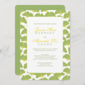 Grüne Hochzeit von Ginkgo Tree Einladung (Vorne/Hinten)