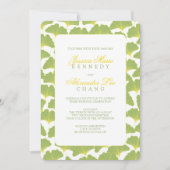 Grüne Hochzeit von Ginkgo Tree Einladung (Vorderseite)