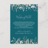 Grüne Hochzeit von mehrfarbiger Wildblume wünscht  Begleitkarte (Vorderseite)