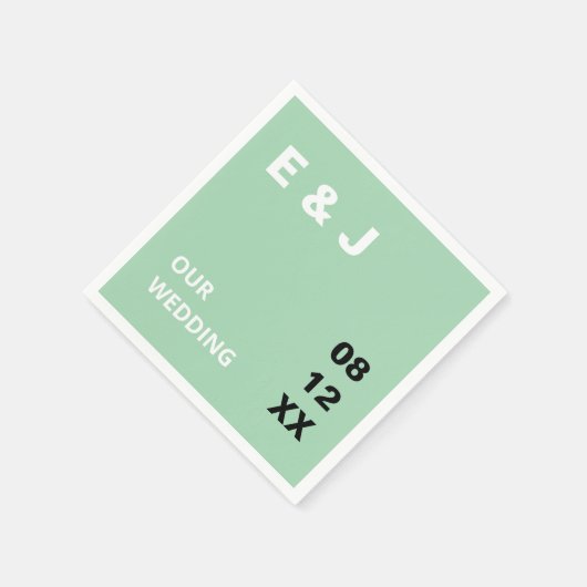 Grüne Hochzeit von Neapel Serviette (Ecke)