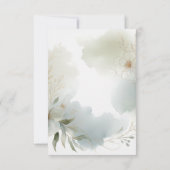 Grüne Hochzeit von weichfarbenem Wasserfarben RSVP Karte (Rückseite)