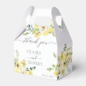 Grüne Hochzeit von zartem Gelbblütenblättern Geschenkschachtel (Vorderseite)