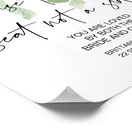 Grüne Hochzeit Wählen Sie einen Platz nicht eine S Poster (Ecke)