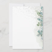 Grüne Hochzeit Weißer Garten Einladung (Rückseite)