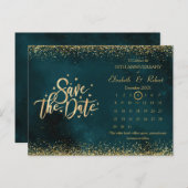 Grüne Hochzeit zum 50. Jubiläum Der Datumskalender Ankündigungspostkarte (Vorne/Hinten)