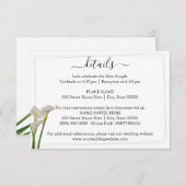 Grüne Hochzeitdetails Beilage Karte (Vorne/Hinten)