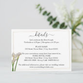 Grüne Hochzeitdetails Beilage Karte (Stehend Vorderseite)