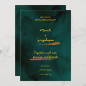 Grüne Hochzeiten Kunst Einladung (Vorne/Hinten)