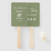 Grüne Hochzeitfeier Fans Fächer (Vorne und Hinten)