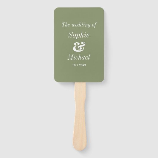 Grüne Hochzeitfeier Fans Fächer (Vorderseite)