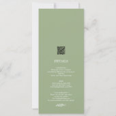 Grüne Hochzeitseinladung zum Botanischen Alltag Einladung (Rückseite)
