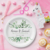 Grüne Hochzeitsempfang Teller (Party)