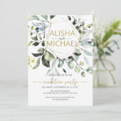 Grüne Hochzeitsempfehlung Feiertagskarte (Stehend Vorderseite)