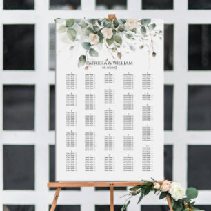 Grüne Hochzeitskarte alphabetisch Poster