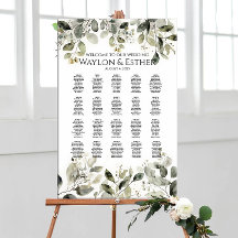 Grüne Hochzeitskarte für Ihren Sitzplatz