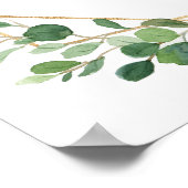 Grüne Hochzeitskarten und Geschenke Party Poster (Ecke)