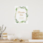 Grüne Hochzeitskarten und Geschenke Party Poster (Küche)