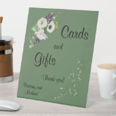 Grüne Hochzeitskarten und Geschenke - Schild (In Situ)