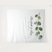 Grüne Hochzeitskulisse, Foto Booth Prop Wandteppich (Vorderseite (Horizontal))