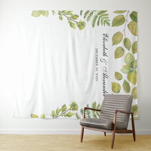 Grüne Hochzeitslandschaft. Hintergrund Wandteppich (Beispiel (Horizontal))