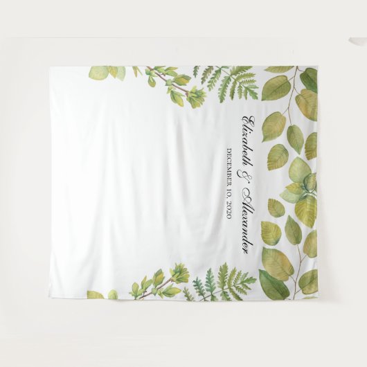 Grüne Hochzeitslandschaft. Hintergrund Wandteppich (Vorderseite (Horizontal))