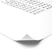 Grüne Hochzeitsplanung für Wasserfarben Poster (Ecke)