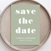 Grüne Hochzeitssage Save The Date