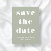 Grüne Hochzeitssage Save The Date