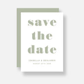 Grüne Hochzeitssage Save The Date
