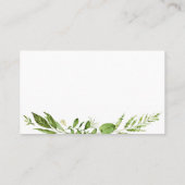 Grüne Hochzeitsseite einfügen Karten rustikale Veg (Rückseite)