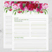 Grüne Hochzeitsseite für Rosa Peonies (Vorne/Hinten)