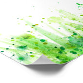 Grüne Hochzeitssitzplan leere DIY-Vorlage Poster (Ecke)