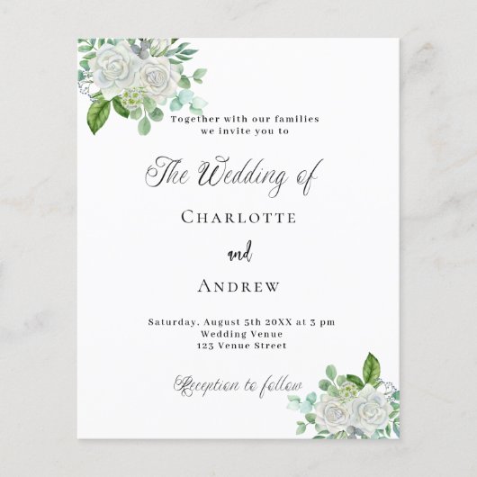 Grüne Hochzeitsstimmung im Grünen (Vorderseite)