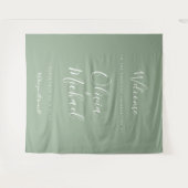 Grüne Hochzeitsstimmung im Meeresschaum - Hintergr Wandteppich (Vorderseite (Horizontal))