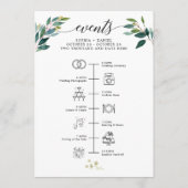 Grüne Hochzeitsszene - Icon Itinerary Begrüßungssc Programm (Rückseite)