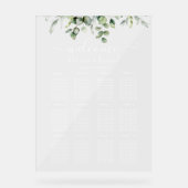 Grüne Hochzeitstabelle Acrylschild (Vorderseite)