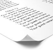 Grüne Hochzeitstabelle Poster (Ecke)