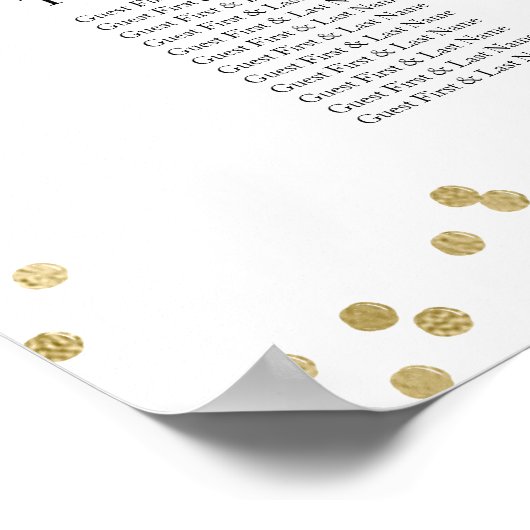 Grüne Hochzeitstabelle Poster (Ecke)