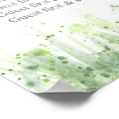 Grüne Hochzeitstisch Plan Grün Poster (Ecke)