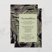 Grüne Hochzeitsunterkünfte in tropischem Foliage Begleitkarte (Vorne/Hinten)