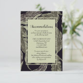 Grüne Hochzeitsunterkünfte in tropischem Foliage Begleitkarte (Stehend Vorderseite)