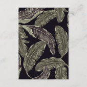 Grüne Hochzeitsunterkünfte in tropischem Foliage Begleitkarte (Rückseite)