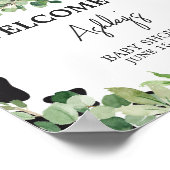 Grüne Holy Cow Baby Dusche Willkommen Poster (Ecke)