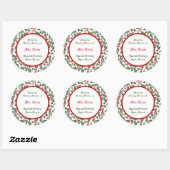 Grüne Holze mit Red Berries Custom Baking Sticker (Blatt)