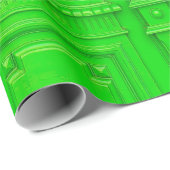 GRÜNE HOLZGLASTÜR GESCHENKPAPIER (Rolleneckpunkt)