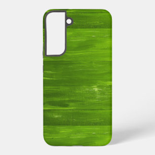 Grüne Holzstruktur-Streifen Samsung Galaxy Hülle