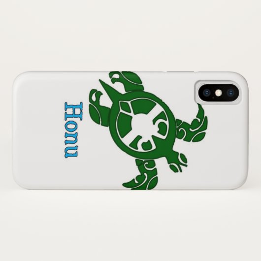 Grüne Honu-Meeresschildkröte auf Weiß Case-Mate iPhone Hülle (Rückseite (Horizontal))