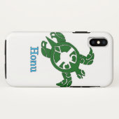 Grüne Honu-Meeresschildkröte auf Weiß Case-Mate iPhone Hülle (Rückseite (Horizontal))