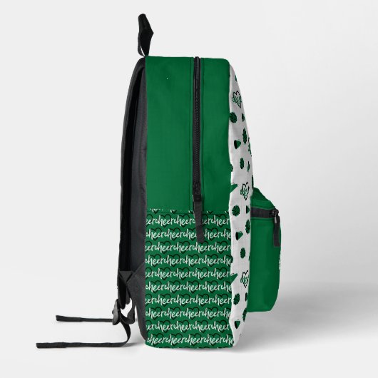 Grüne Hörer, Pom Poms, Megaphone Muster Bedruckter Rucksack (Links)